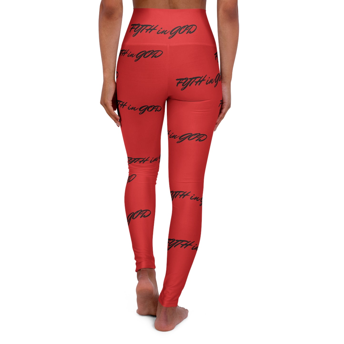 Red High Waisted Yoga Leggings (FYTH)