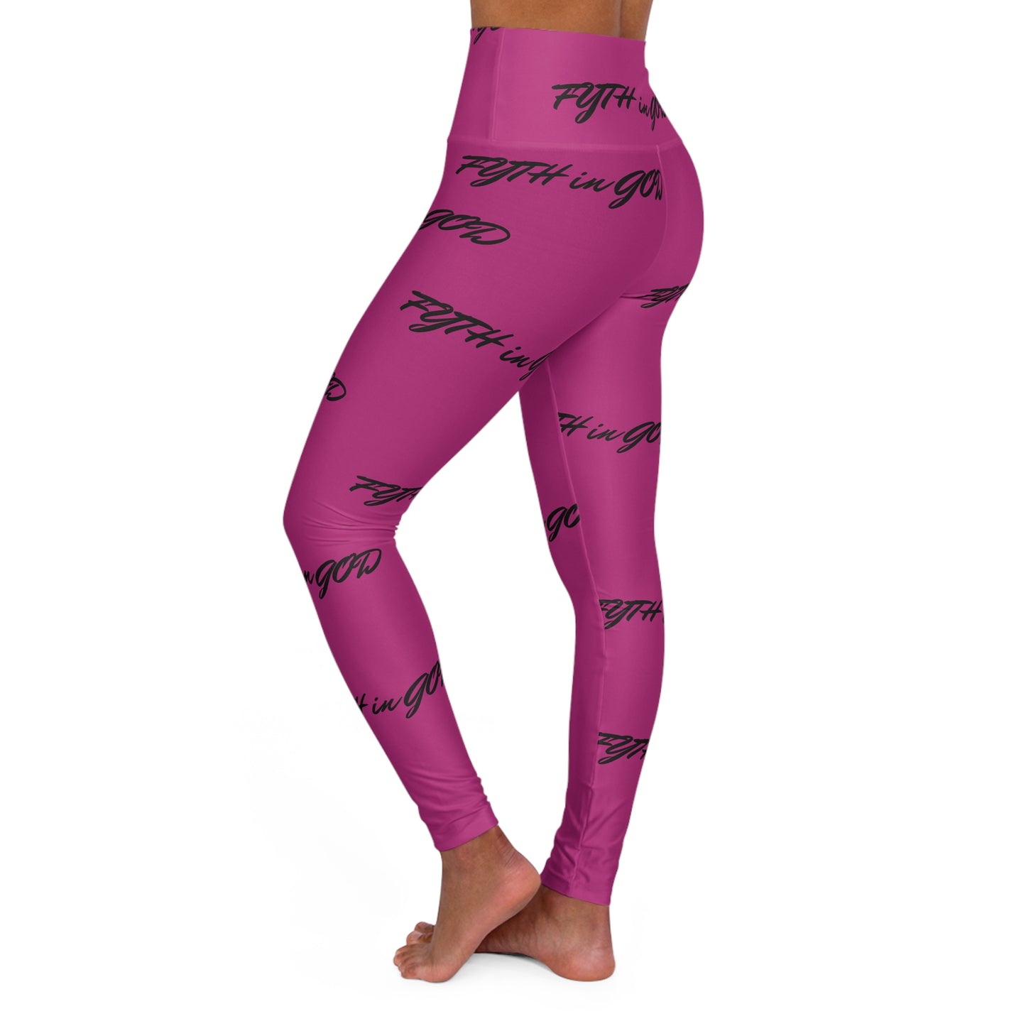 Pink High Waisted Yoga Leggings (FYTH)